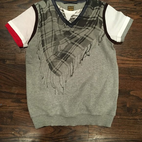 RA-RE Rag Recycle Italy Shirt Vest size L - Picture 4 of 5
